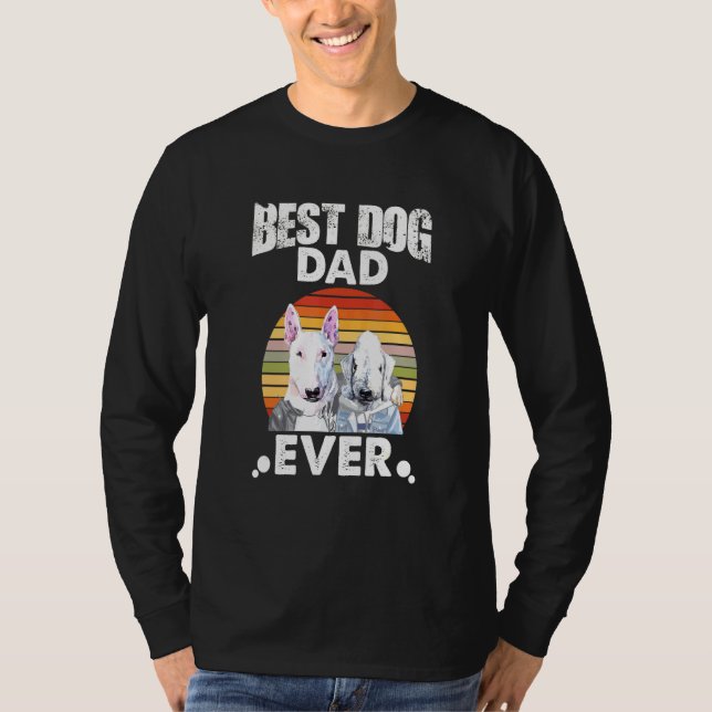 Camiseta O Melhor Pai De Cachorro Nunca Stare Bull Terrier  (Frente)