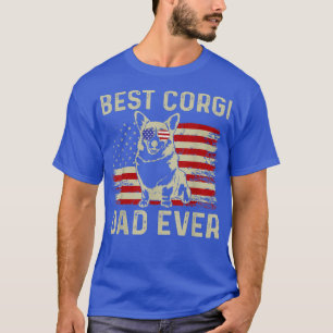 Camiseta O Melhor Pai De Cão Da Piada De Bandeira Americana