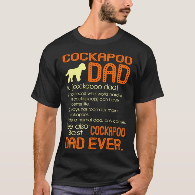 Camiseta O melhor Pai de Cockapoo para o Dia de os pais de  (Frente)