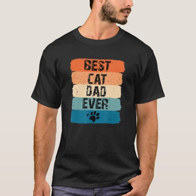 Camiseta O Melhor Pai de Gato dos Homens (Frente)