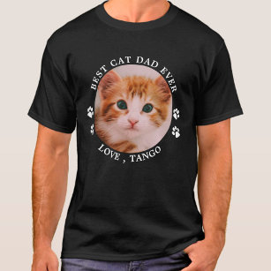 Camiseta O Melhor Pai De Gato Imprime Foto De Pet Personali