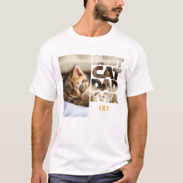 Camiseta O melhor pai de gatos personalizado