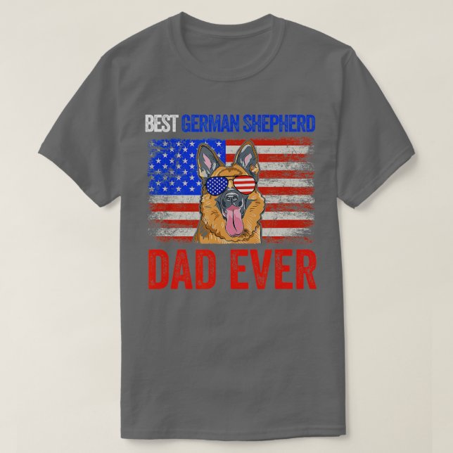 Camiseta O Melhor Pai De German shepherd De Todos Os Estado (Frente do Design)