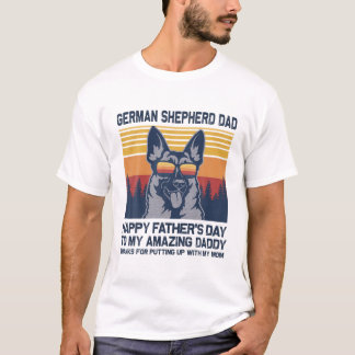 Camiseta O Melhor Pai De German shepherd De Todos Os Obriga