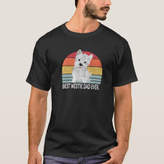 Camiseta O melhor Pai de oeste de Terrier Distres