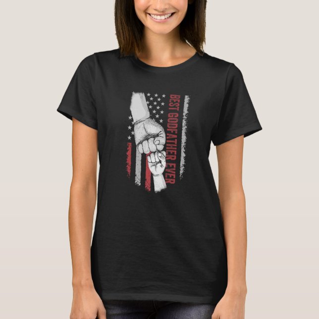 Camiseta O Melhor Pai De Padrões Americanos Para Pai (Frente)