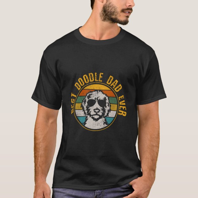 Camiseta O melhor Pai de porta do Ouro de Goldendoodle (Frente)