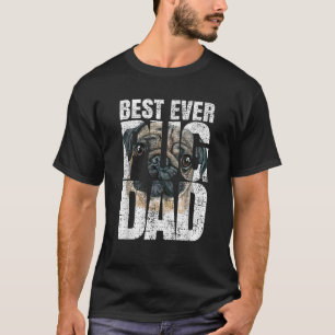 Camiseta O Melhor Pai De Pug Vintage Pug Proprietário Dog L