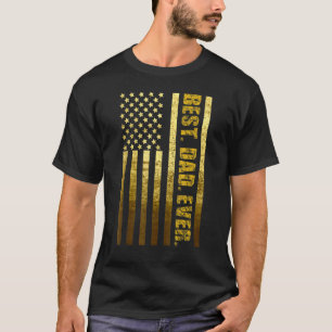 Camiseta O Melhor Pai De Sempre Com Os Pais De Bandeira Ame