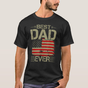 Camiseta O Melhor Pai De Sempre Com Os Pais De Bandeira Ame