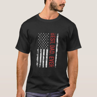 Camiseta O melhor pai de sempre da bandeira americana prese