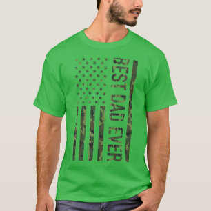 Camiseta O melhor pai de sempre da camuflagem americana par