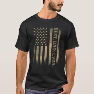 Camiseta O melhor Pai de sempre dos EUA, Grunge Flag Padre