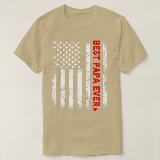 Camiseta O melhor pai de todos os pais presente da bandeira (Frente do Design)