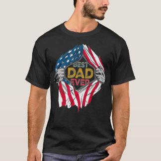 Camiseta O melhor Pai de todos os países americanos com a b