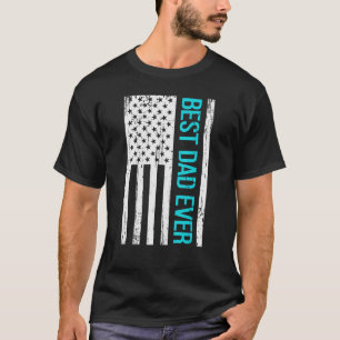 Camiseta O melhor Pai do mundo com a bandeira americana