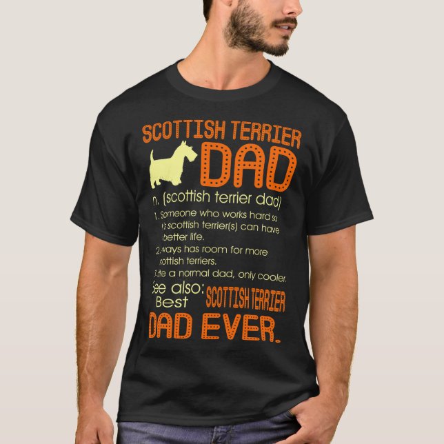 Camiseta O melhor Pai escocês de terrier nunca mais pai da  (Frente)