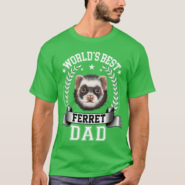 Camiseta O Melhor Pai Ferret Pai do presente (Frente)