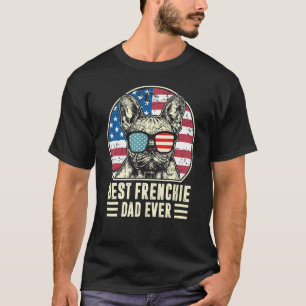 Camiseta O melhor Pai francês de bandeiras americanas de pa