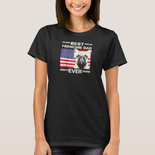 Camiseta O Melhor Pai Francês Para Homens E Os Eua Bandeira