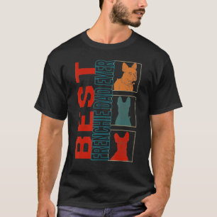 Camiseta O melhor Pai francês para homens padre Buldogue fr
