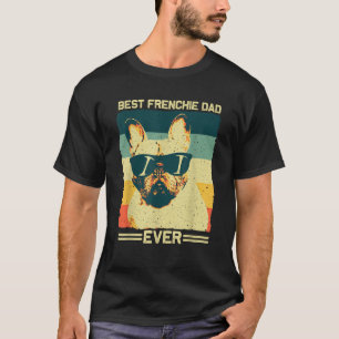 Camiseta O melhor Pai francês para homens padre Buldogue fr