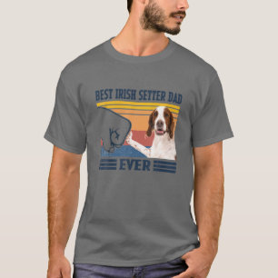 Camiseta O melhor Pai IRLANDÊS RED E WHITE SETTER de qualq