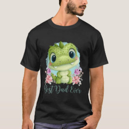 Camiseta O Melhor Pai Já Pensado Dinossauro Verde