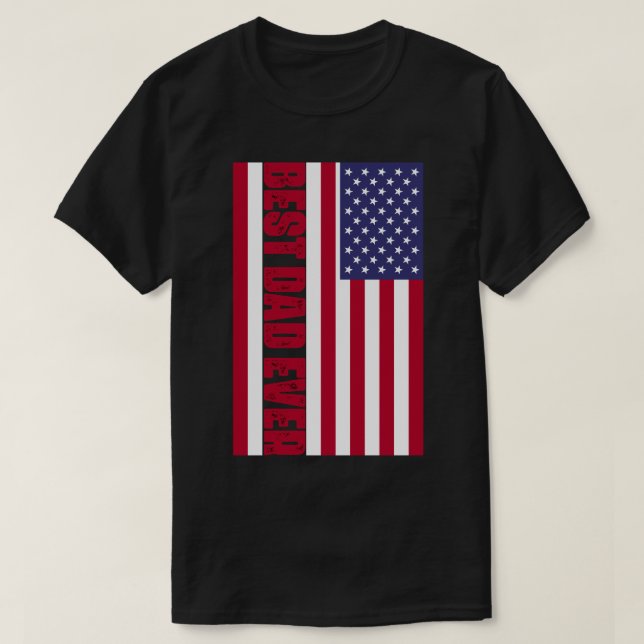Camiseta O melhor Pai jamais Americano (Frente do Design)