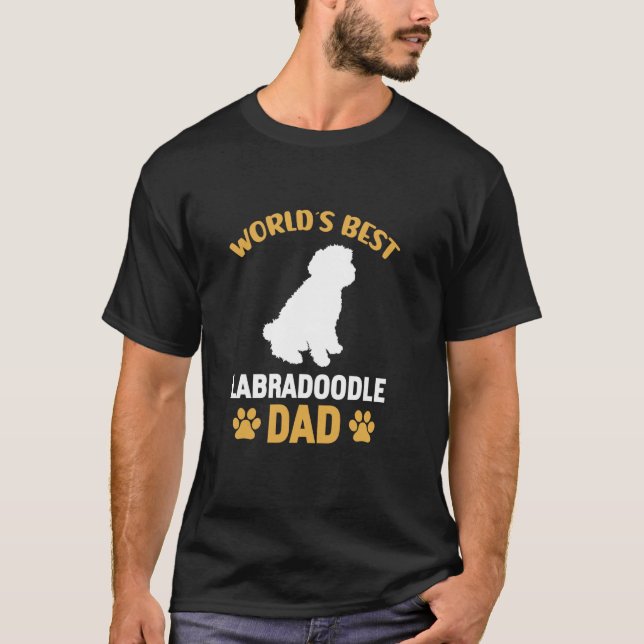 Camiseta O melhor Pai Labradoodle, o Cachorro Labradoodle E (Frente)