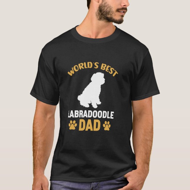 Camiseta O melhor Pai Labradoodle, o Cachorro Labradoodle E (Frente)