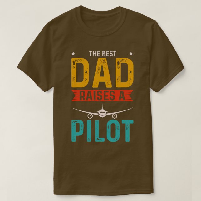 Camiseta O melhor Pai levanta um Roupa piloto (Frente do Design)