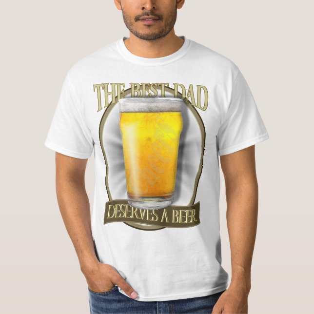 Camiseta O melhor pai merece uma cerveja (Frente)