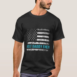 Camiseta O melhor Pai patriótico de sempre com a bandeira a