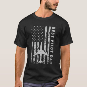 Camiseta O Melhor Pai Piloto Do Dia de os pais De Bandeira