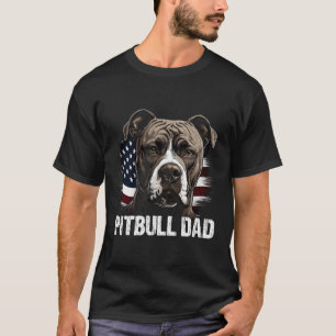 Camiseta O melhor Pai Pitbull — o Flag Americano Pitbull