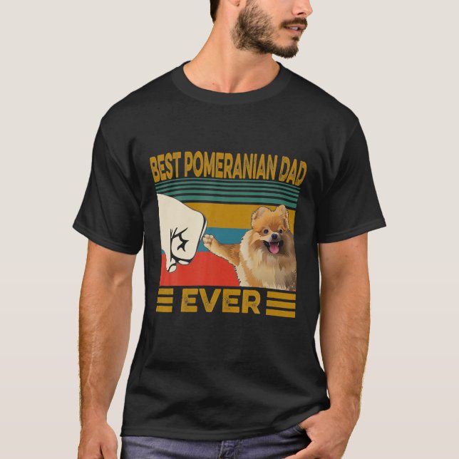 Camiseta O melhor Pai Pomeraniano nunca foi Presente no Dia (Frente)