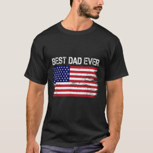 Camiseta O Melhor Pai Que Já Tivemos Com A Bandeira America