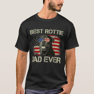 Camiseta O melhor Pai Rottie nunca mais rottweiler bandeira