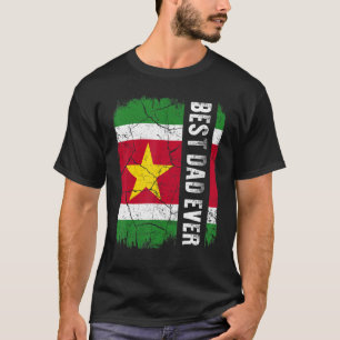 Camiseta O melhor Pai surinamês alguma vez sinalizador do S