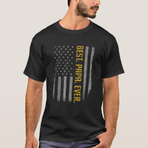 Camiseta O Melhor Papa Alguma Vez Nos Eua Bandeira American