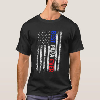 Camiseta O Melhor Papá Alguma Vez Patriótico Da Bandeira Am