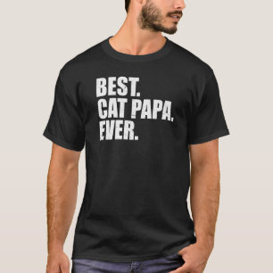Camiseta o melhor papa de gato de sempre pai de estimação d