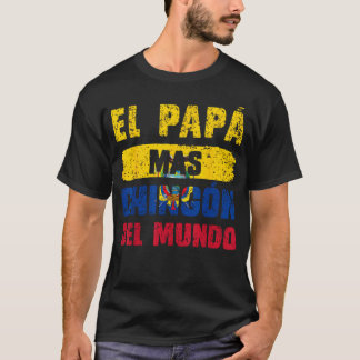 Camiseta O Melhor Papai do Mundo Bandeira do Equador