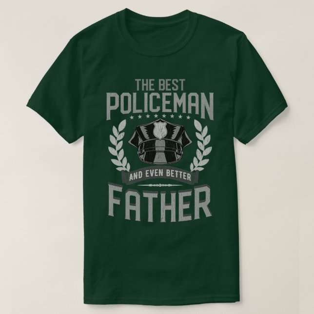 Camiseta O Melhor Policial E Ainda Melhor Direito Padre Enf (Frente do Design)