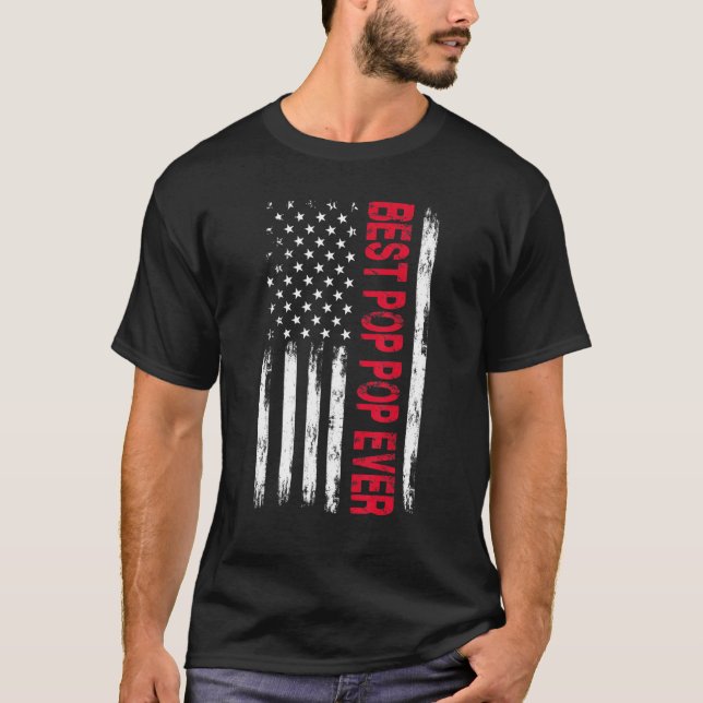 Camiseta O Melhor Pop De Pop De Todos Os Dias Com A America (Frente)