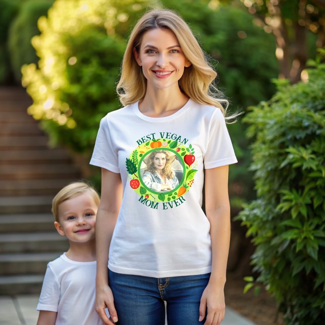 Camiseta O melhor presente de dia da mãe vegetariana (Criador carregado)