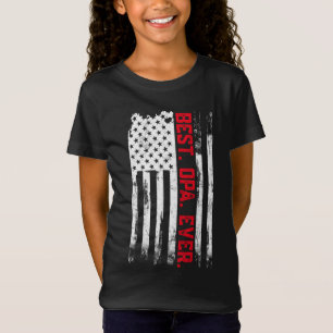 Camiseta O melhor presente do Opa Ever American flag Day