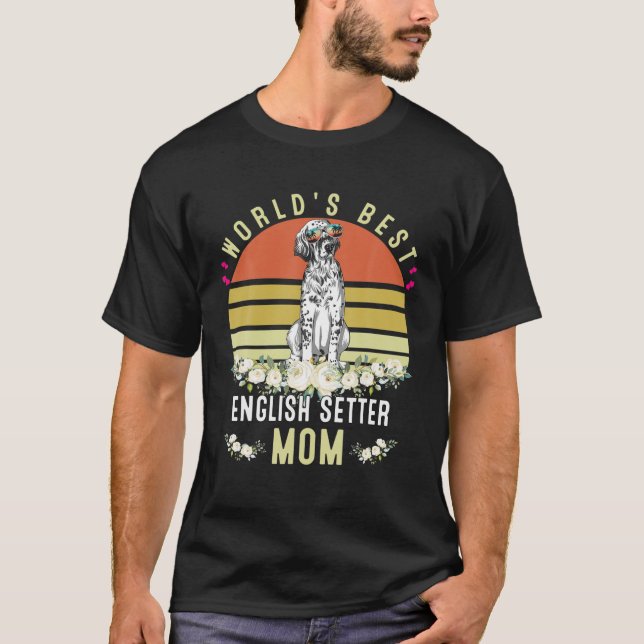 Camiseta O Melhor Setor Inglês Da Mãe Cachorro Engraçado (Frente)