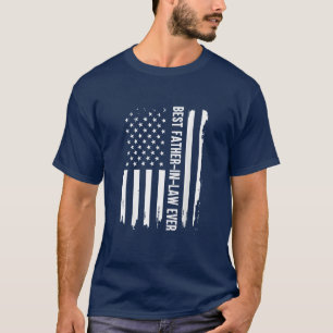 Camiseta O melhor sogro de sempre bandeira americana